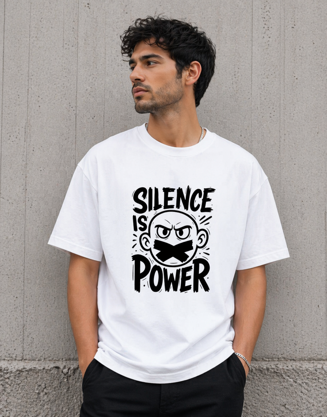 Silence Is Power Unisex Oversized Standard T-Shirt