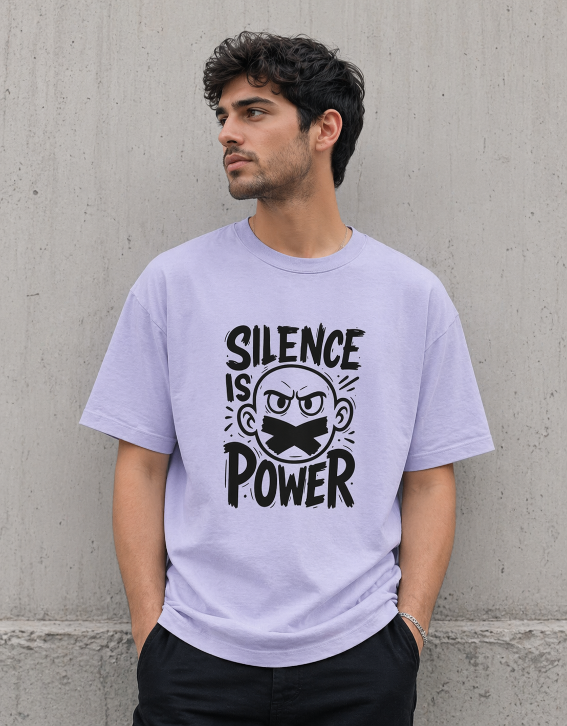 Silence Is Power Unisex Oversized Standard T-Shirt