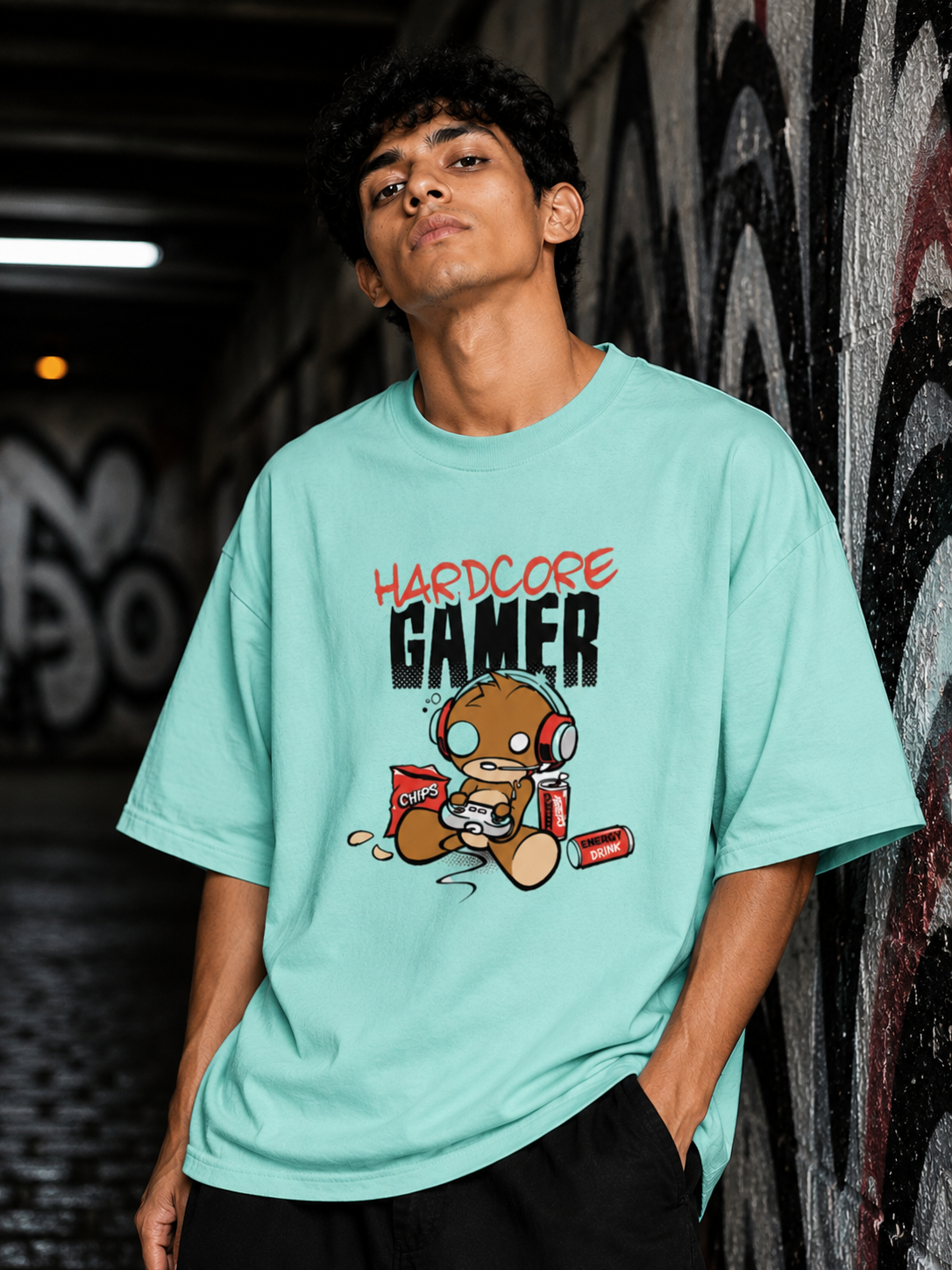 Hardcore Gamer - Oversized Classic T-Shirt