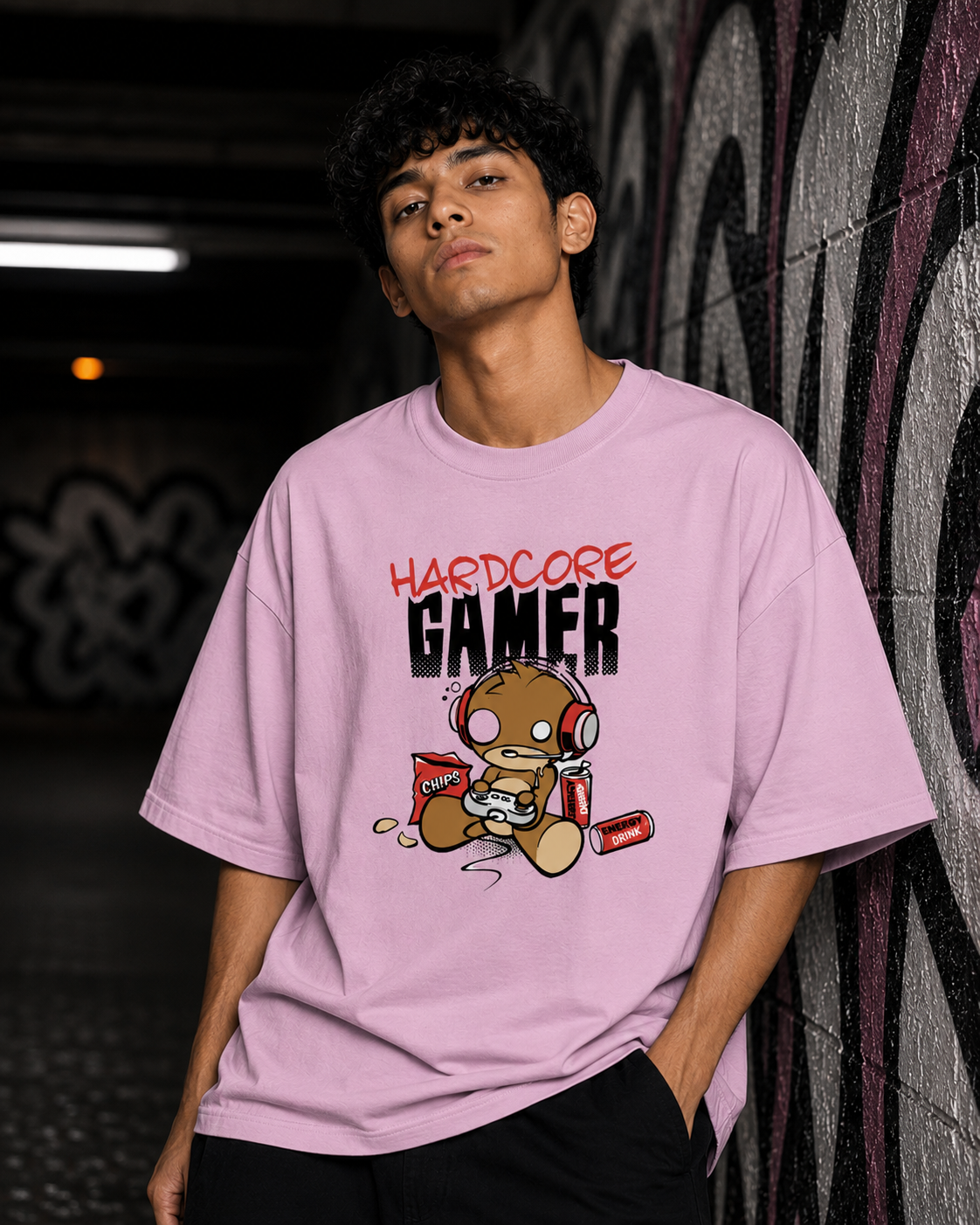 Hardcore Gamer - Oversized Classic T-Shirt