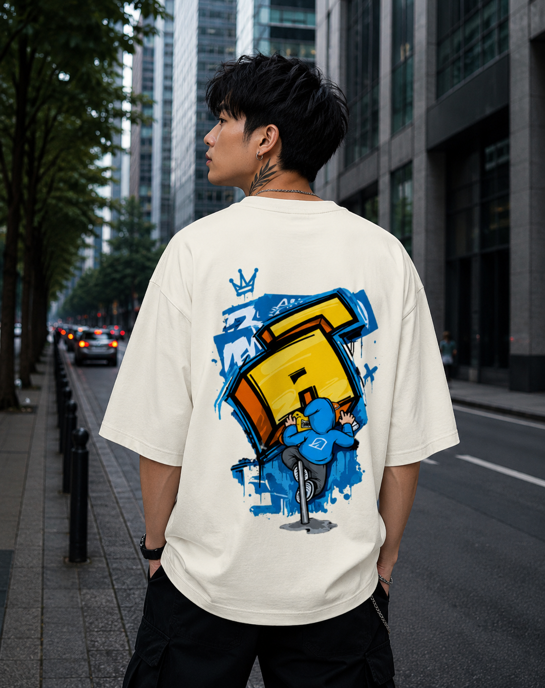CRISIS - Back and Front Terry Oversized Tee