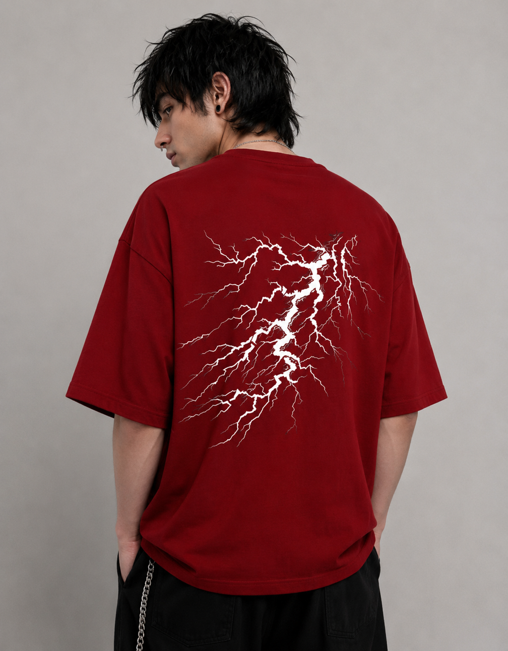 Trendy Front and Back Terry Oversized Tee