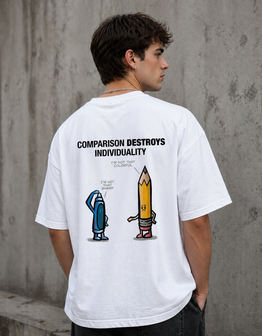 Comparison Destroys Unisex Oversized Standard T-Shirt