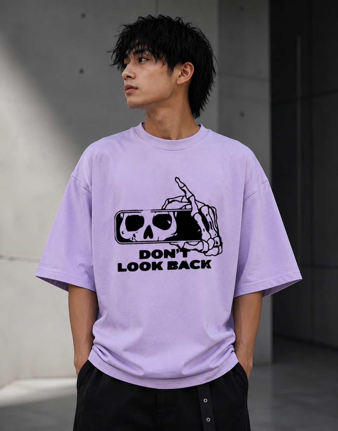 Don't Look Back - Front and Back Oversized Classic T-Shirt