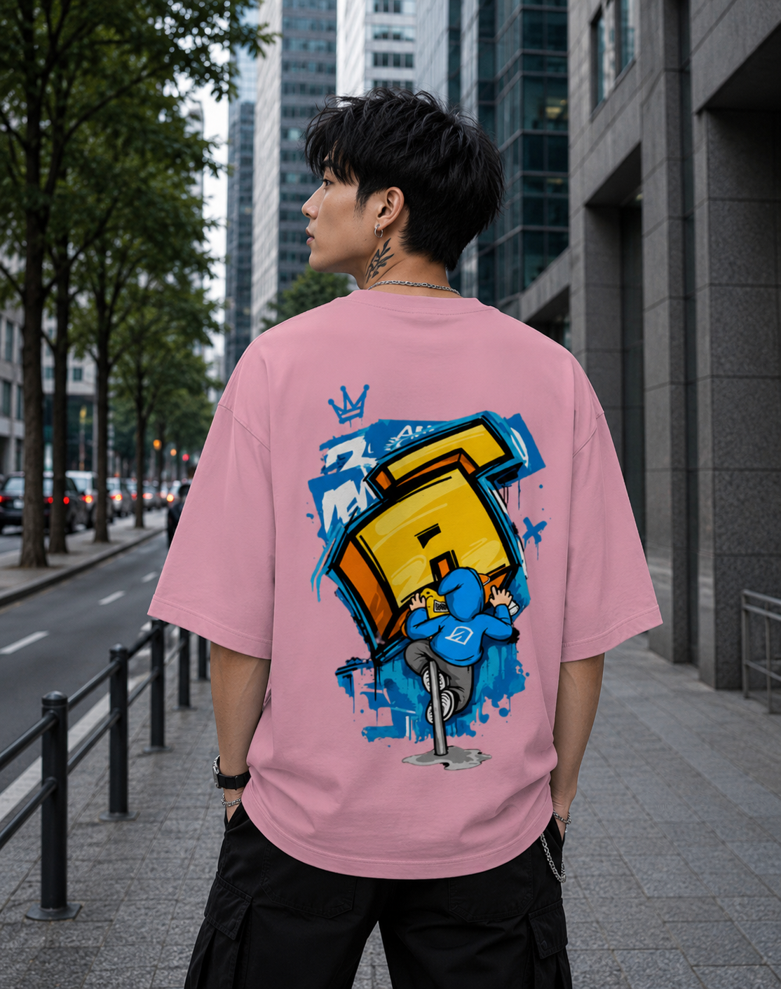 CRISIS - Back and Front Terry Oversized Tee
