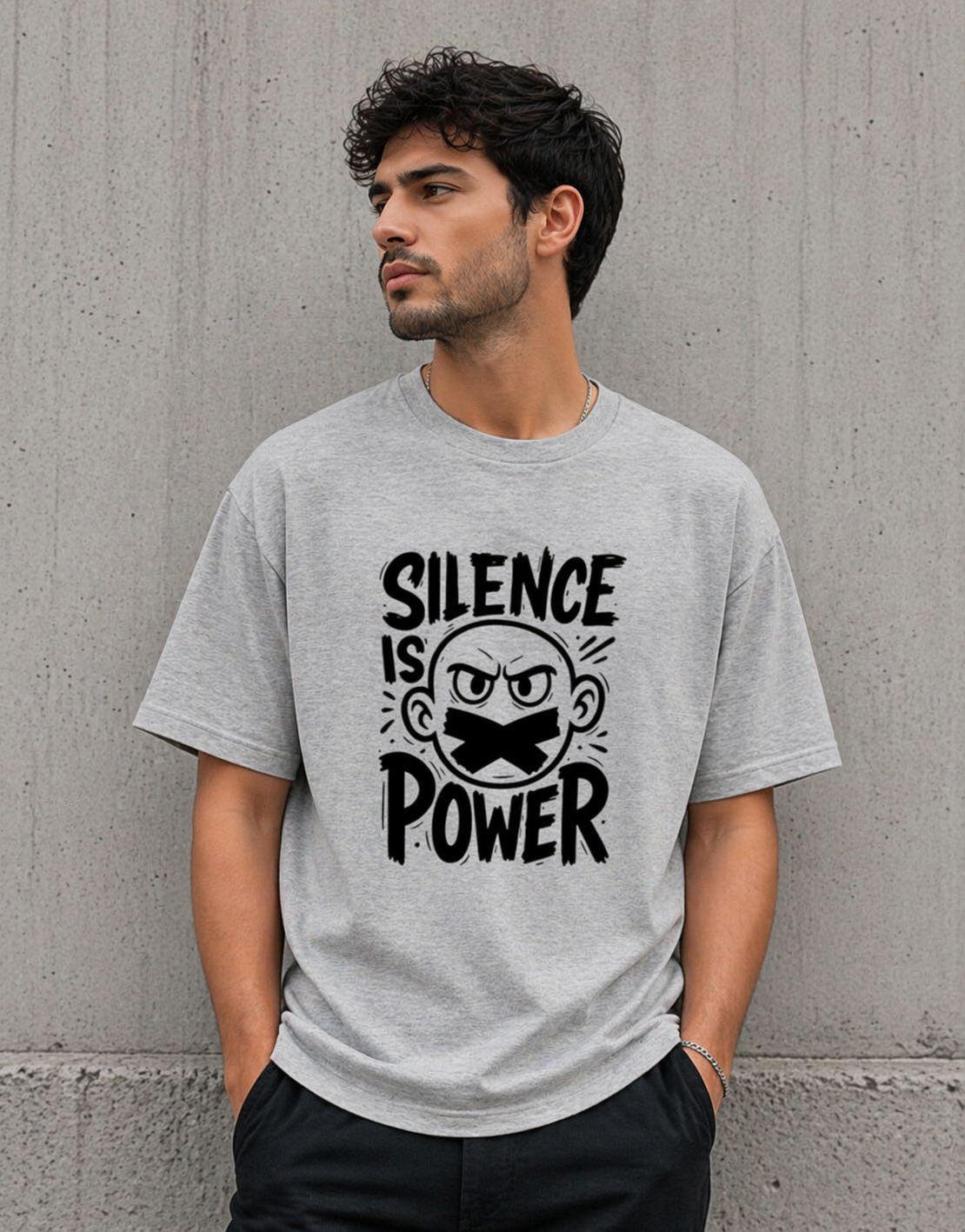 Silence Is Power Unisex Oversized Standard T-Shirt