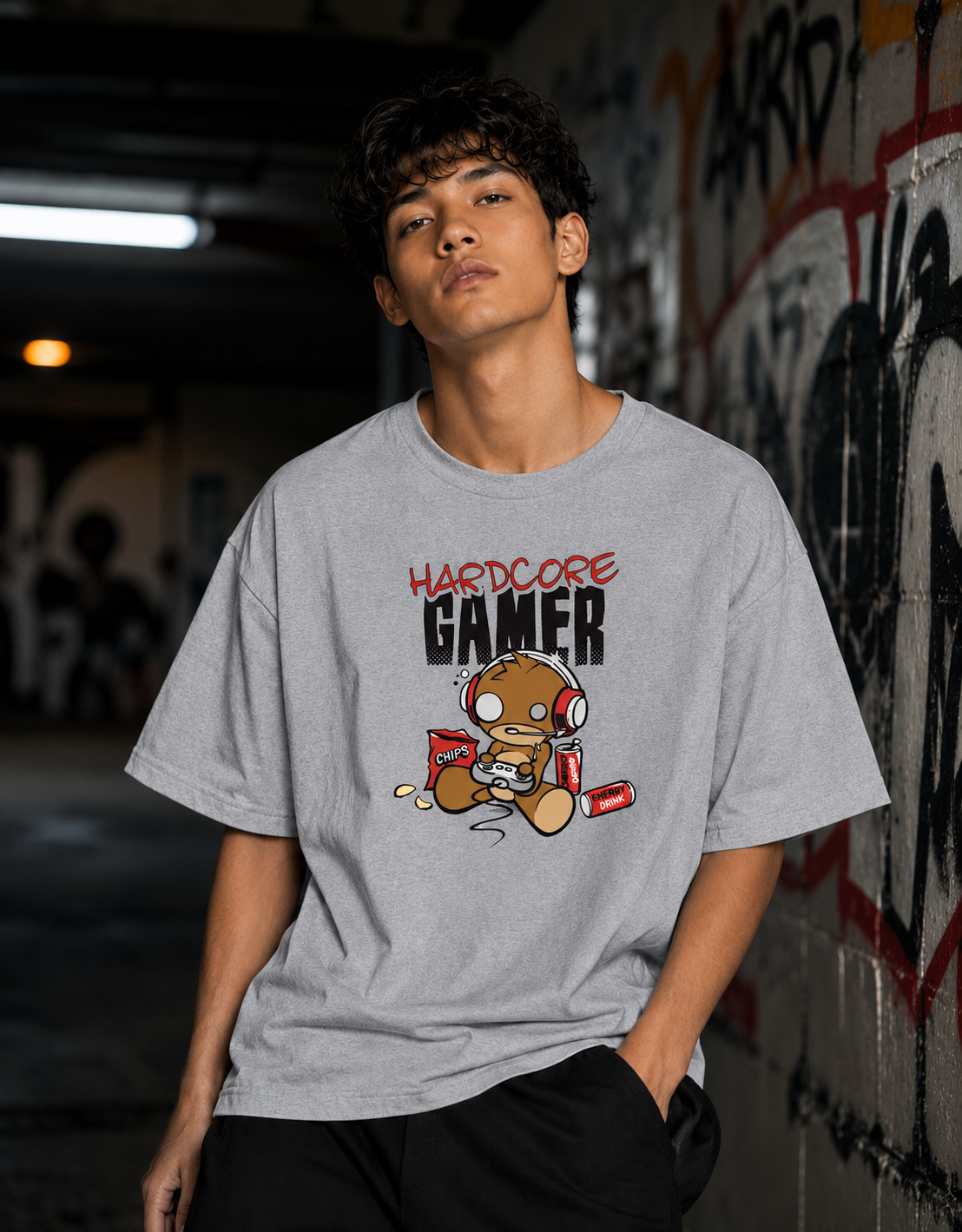 Hardcore Gamer - Oversized Classic T-Shirt