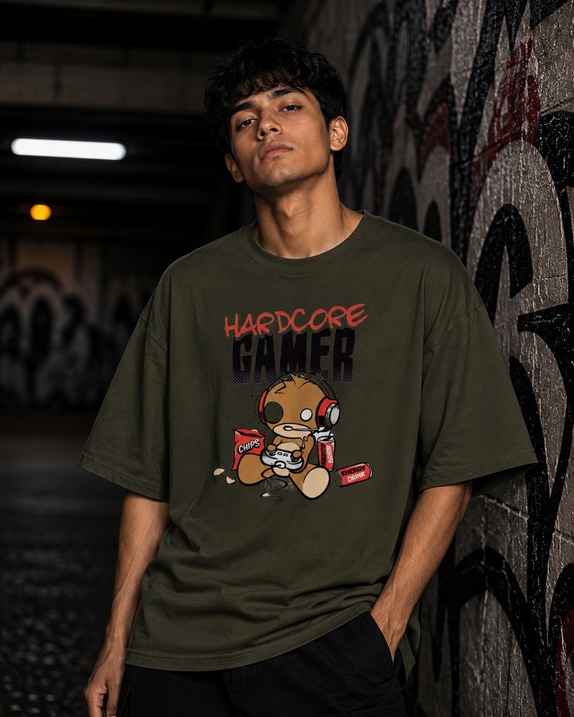 Hardcore Gamer - Oversized Classic T-Shirt