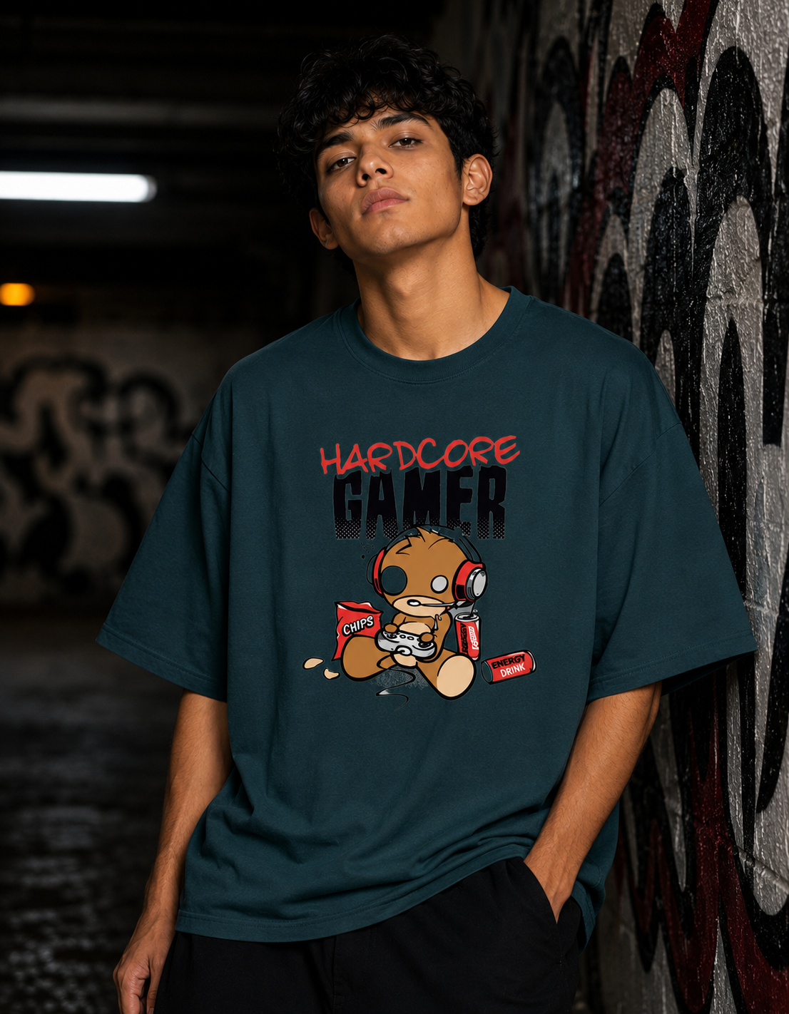 Hardcore Gamer - Oversized Classic T-Shirt