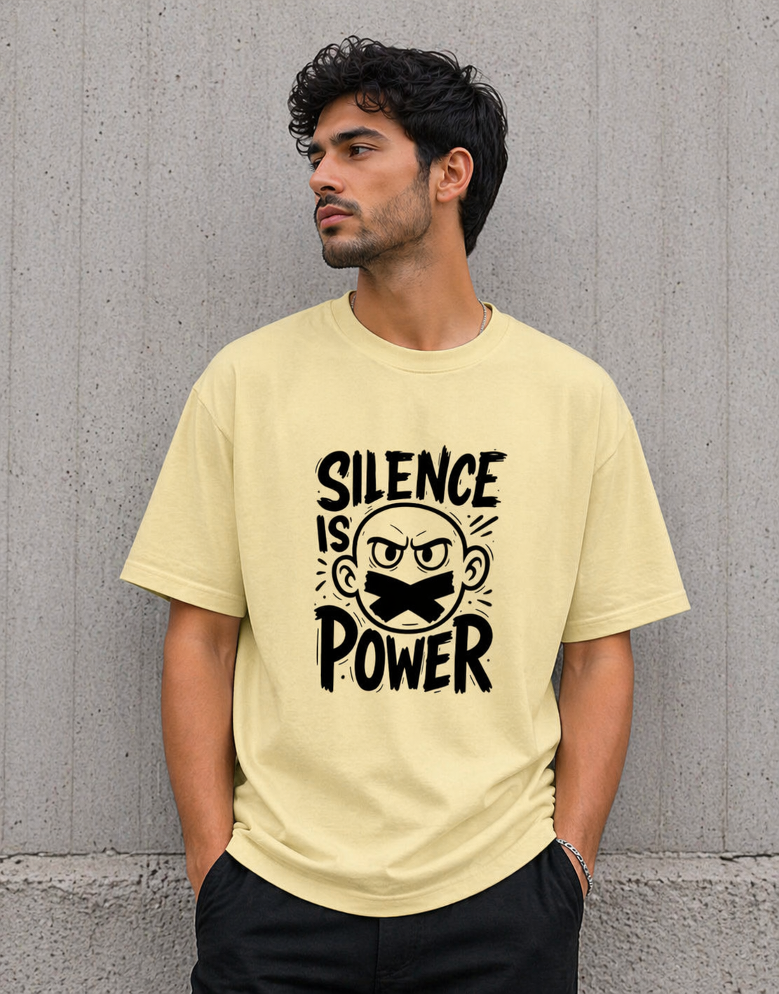 Silence Is Power Unisex Oversized Standard T-Shirt