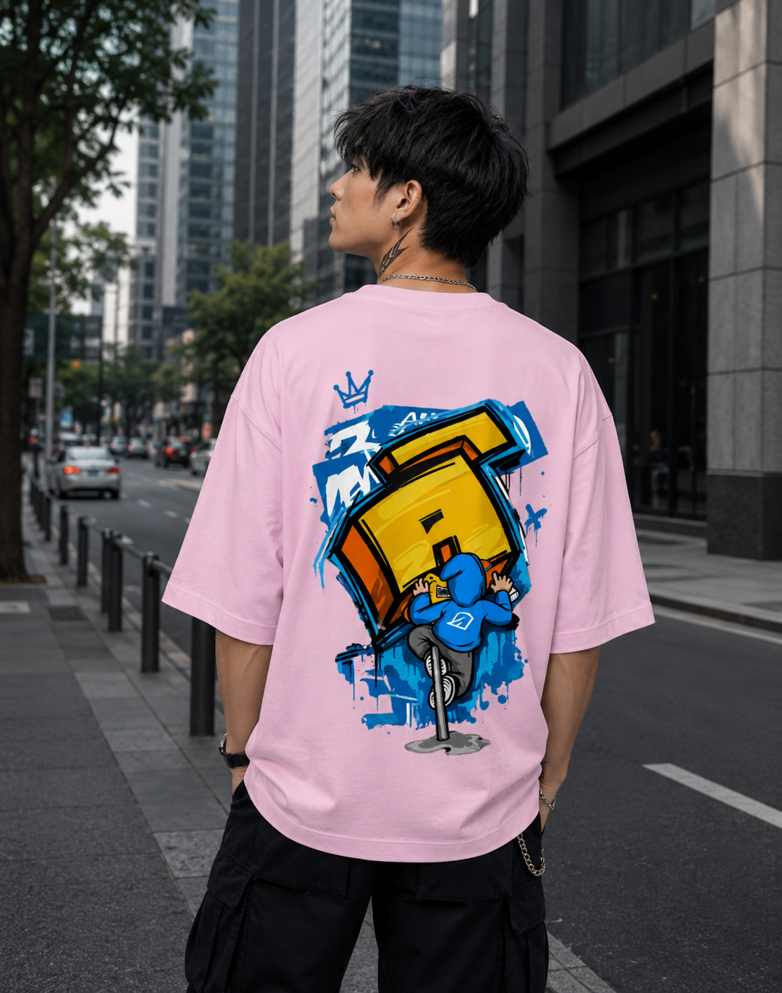 CRISIS - Back and Front Terry Oversized Tee