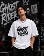 Ghost Rider - Back and Front Terry Oversized Tee