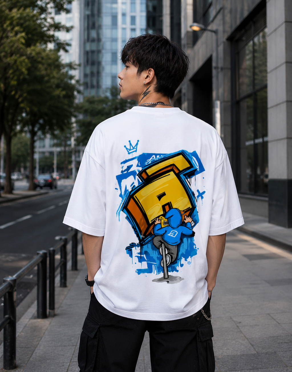CRISIS - Back and Front Terry Oversized Tee