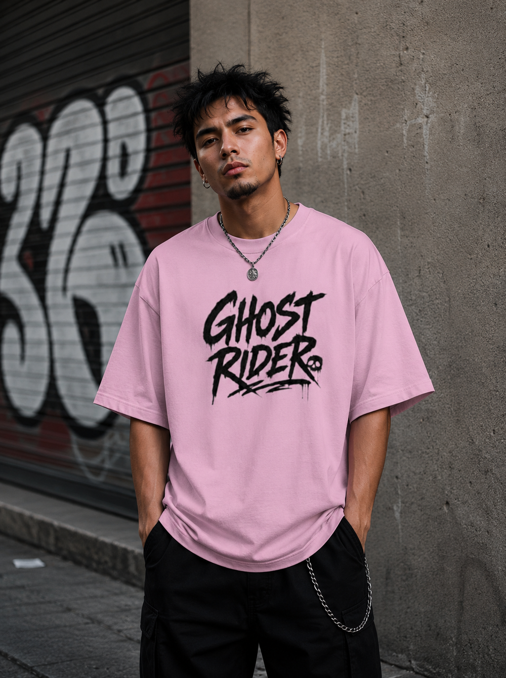 Ghost Rider - Back and Front Terry Oversized Tee