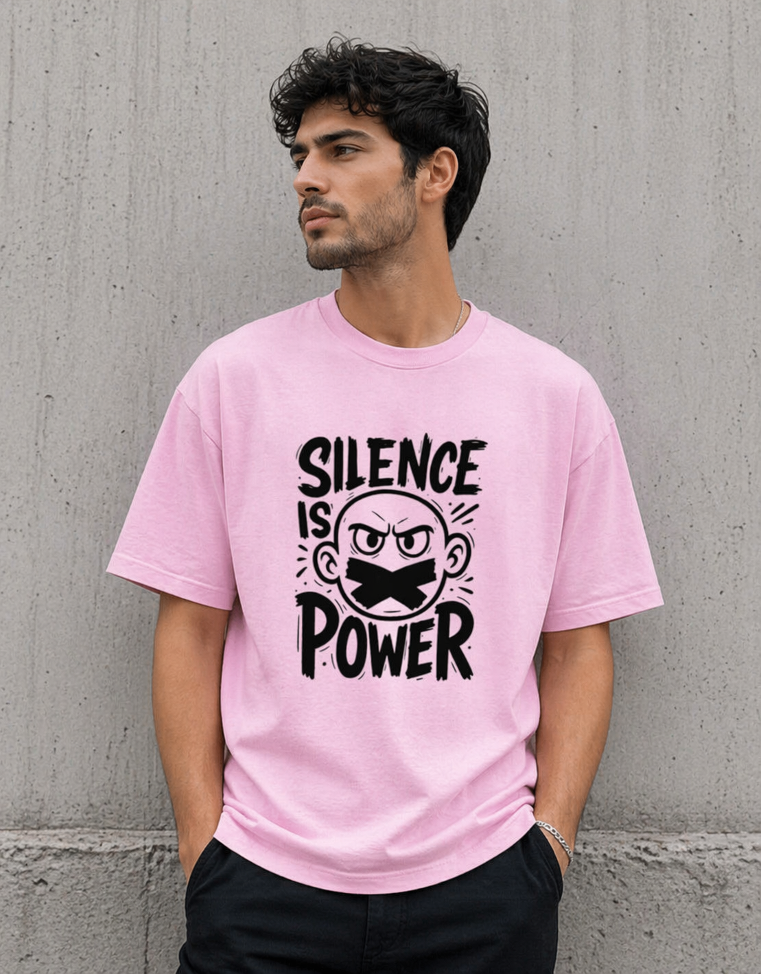Silence Is Power Unisex Oversized Standard T-Shirt